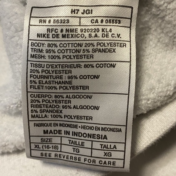 VTG Nike Oversized Cropped Crewneck Sweatshirt XL Swoosh Late 90s Y2K Streetwear - Picture 6 of 10